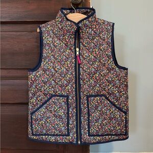 J.Crew Crewcuts floral vest, girls medium